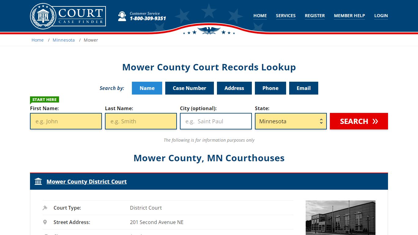 Mower County Court Records | MN Case Lookup - CourtCaseFinder.com